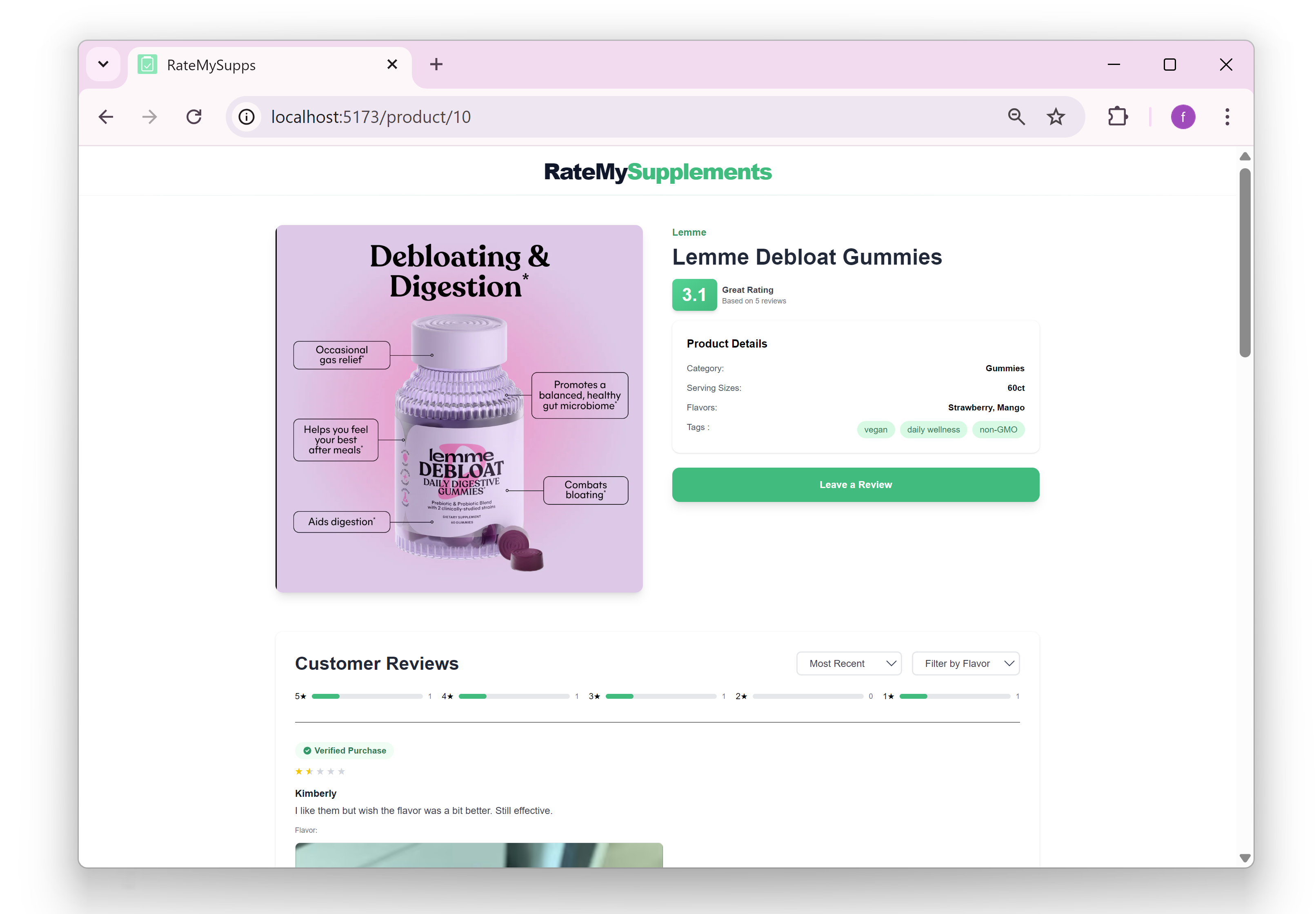 RateMySupp screenshot